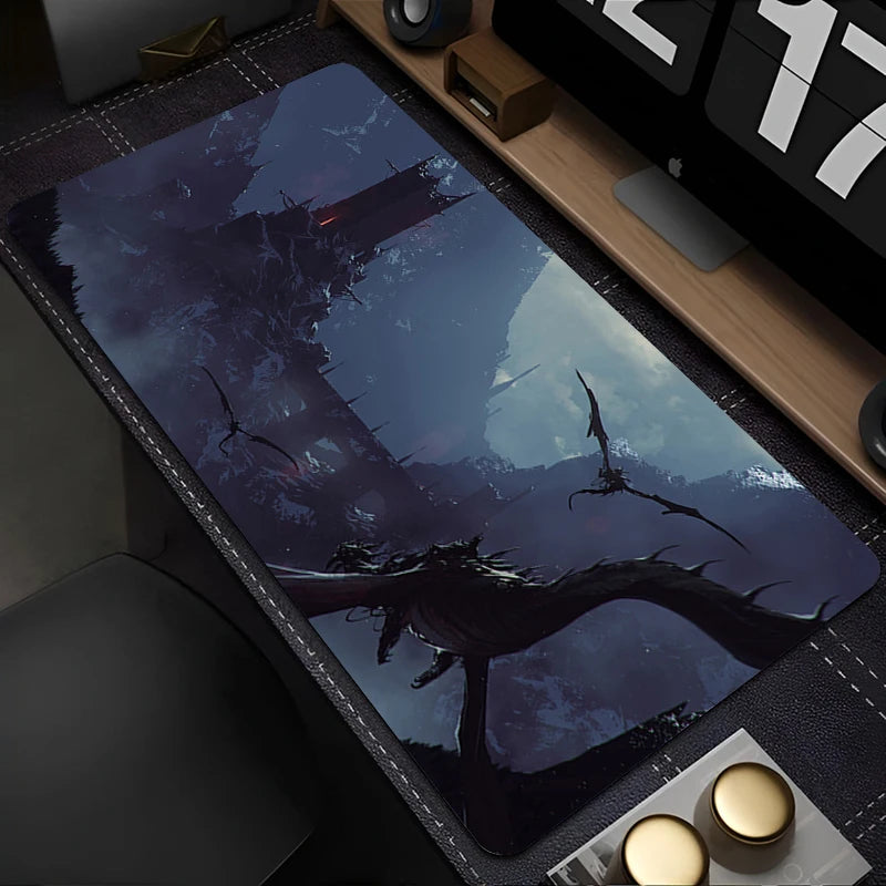 Mouse Pad Laptop Gaming Accessories Keyboard Mousepad Computer Anime L-Lords the Rings Game Cabinet Desktop Mouse Mat XXL Carpet