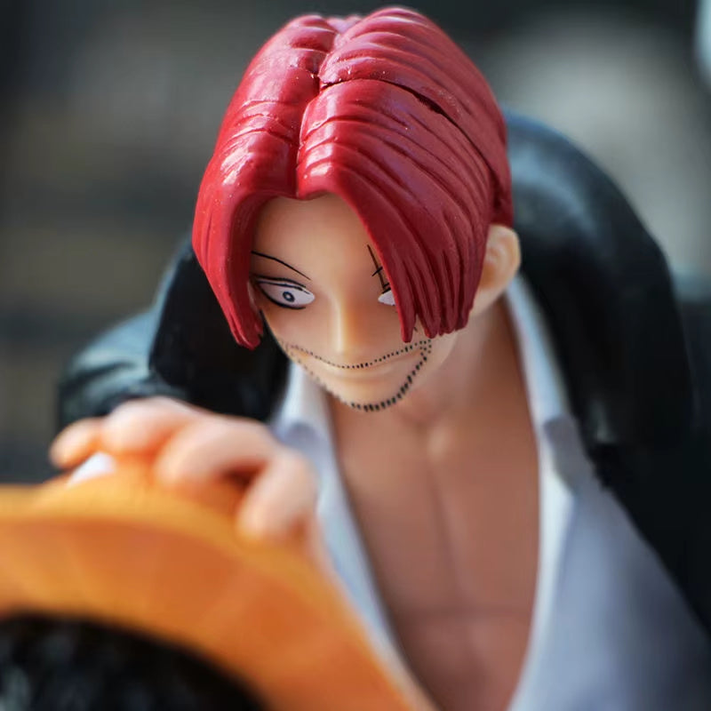 18Cm Anime Figure One Piece Luffy Four Emperors Shanks Straw Hat Luffy Action Figure Monkey D Luffy Collection Model Doll Toys