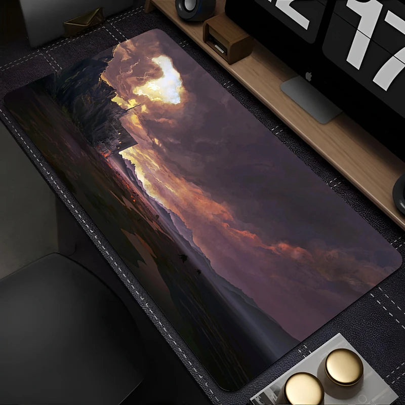 Mouse Pad Laptop Gaming Accessories Keyboard Mousepad Computer Anime L-Lords the Rings Game Cabinet Desktop Mouse Mat XXL Carpet