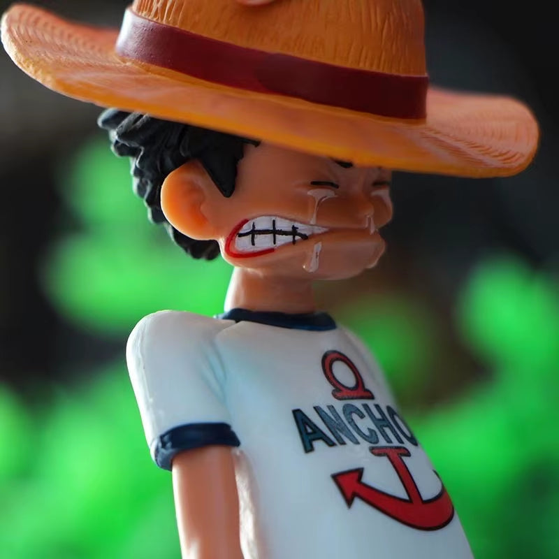 18Cm Anime Figure One Piece Luffy Four Emperors Shanks Straw Hat Luffy Action Figure Monkey D Luffy Collection Model Doll Toys