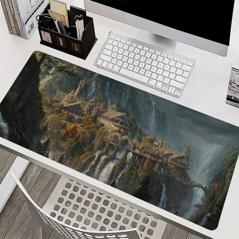 Mouse Pad Laptop Gaming Accessories Keyboard Mousepad Computer Anime L-Lords the Rings Game Cabinet Desktop Mouse Mat XXL Carpet