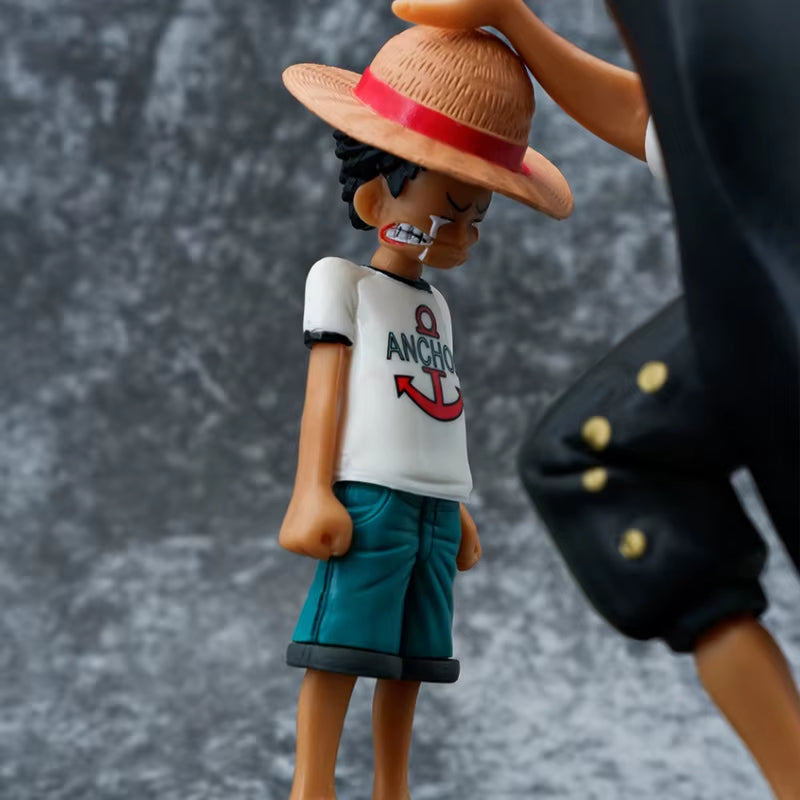18Cm Anime Figure One Piece Luffy Four Emperors Shanks Straw Hat Luffy Action Figure Monkey D Luffy Collection Model Doll Toys