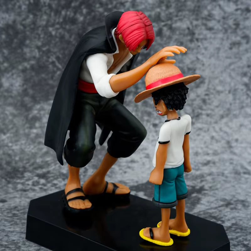18Cm Anime Figure One Piece Luffy Four Emperors Shanks Straw Hat Luffy Action Figure Monkey D Luffy Collection Model Doll Toys