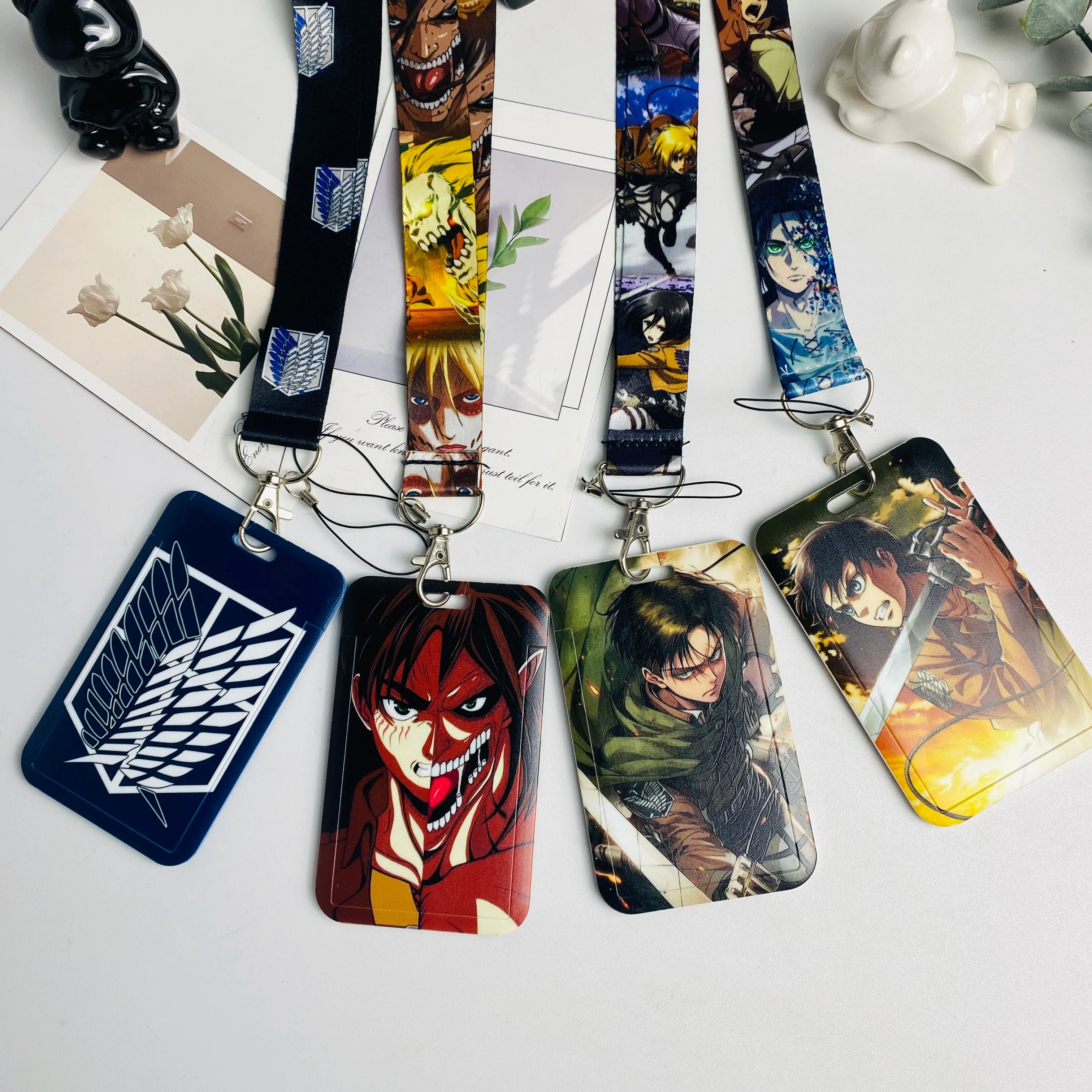 Anime Credential Holder Lanyard with Neck Strap for Keys, Keychains, Phone Charms, USBs, and Badges - Ideal Accessories and Gifts