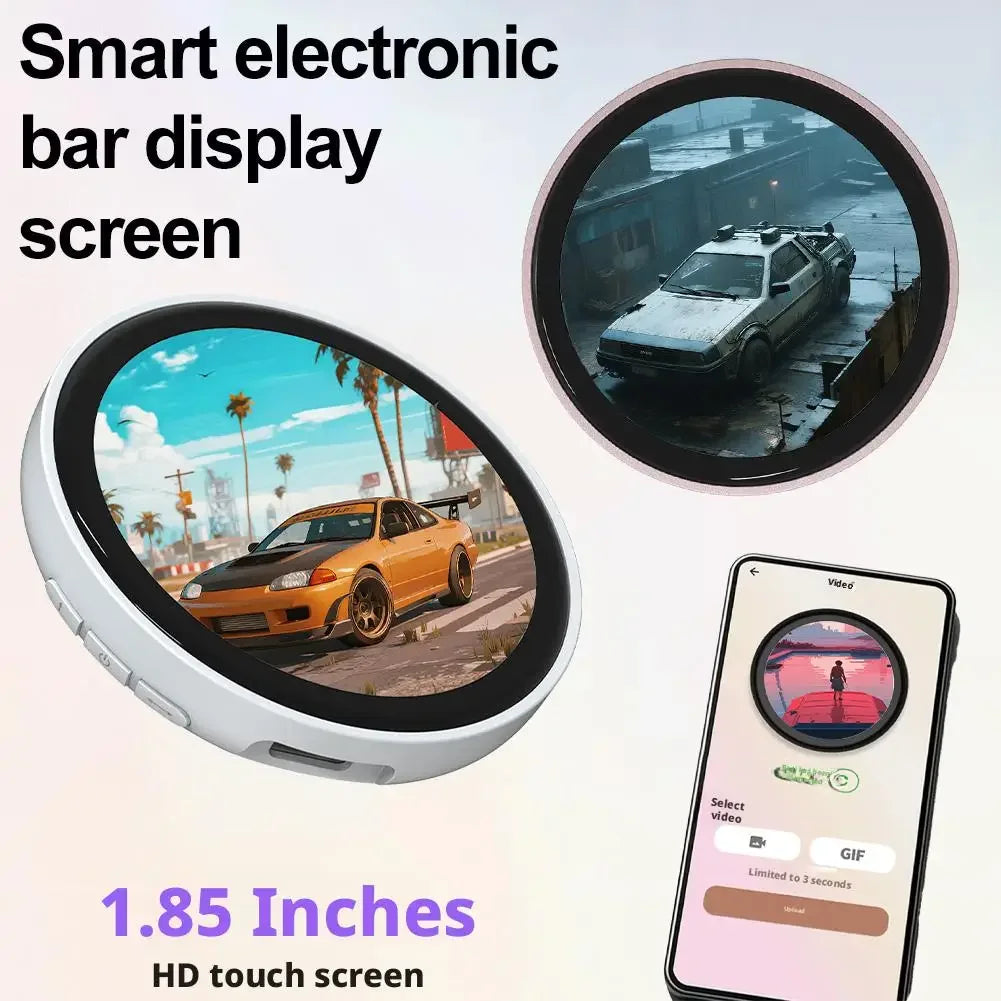 Anime E-Badge Display Pin Dynamic Electronic Smart Cyber Badge Merchandise Digital Display Dynamic Gift for Otaku Fans Friends