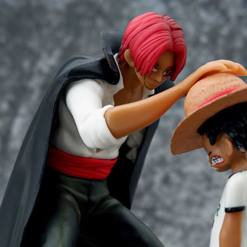 18Cm Anime Figure One Piece Luffy Four Emperors Shanks Straw Hat Luffy Action Figure Monkey D Luffy Collection Model Doll Toys