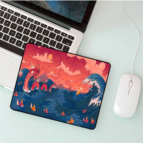 Anime Ocean Dragon Mouse Pad RGB Laptop Office Light-Emitting LED Suitable for Anime Lovers Game Accessories Gamers USB Pad Desk