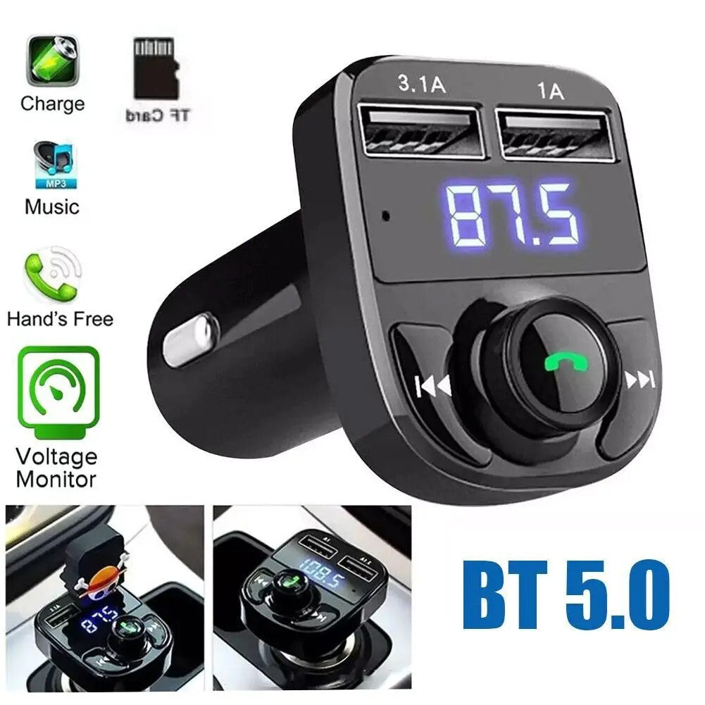 Bluetooth Car FM Transmitter Wireless Radio MP3 Player Dual USB Charger UK