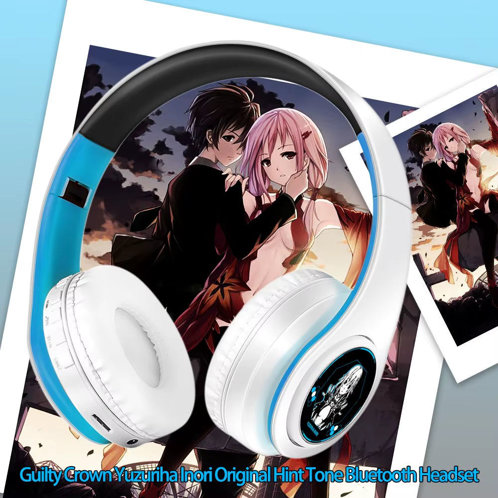 Guilty Crown Yuzuriha Inori Cosplay Wireless Bluetooth Stereo Headphones - Adjustable Foldable Design