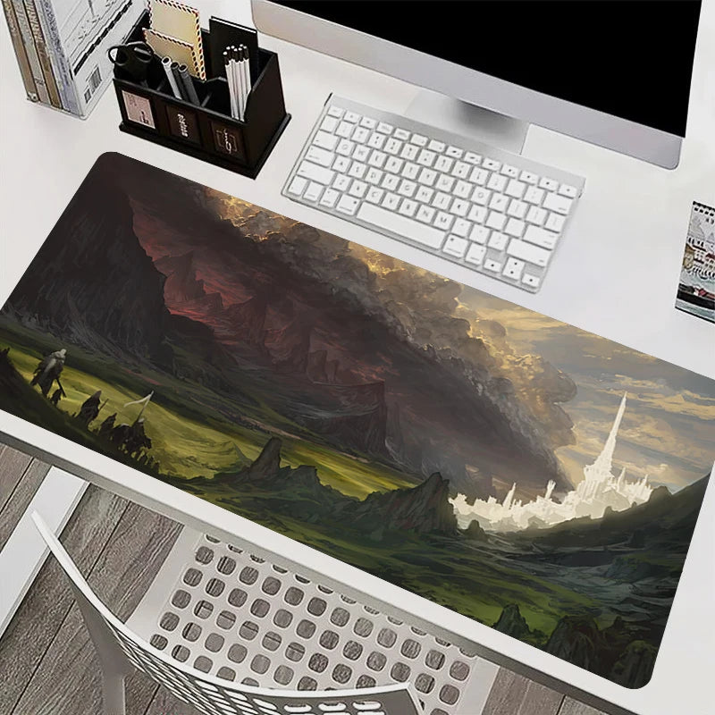 Mouse Pad Laptop Gaming Accessories Keyboard Mousepad Computer Anime L-Lords the Rings Game Cabinet Desktop Mouse Mat XXL Carpet