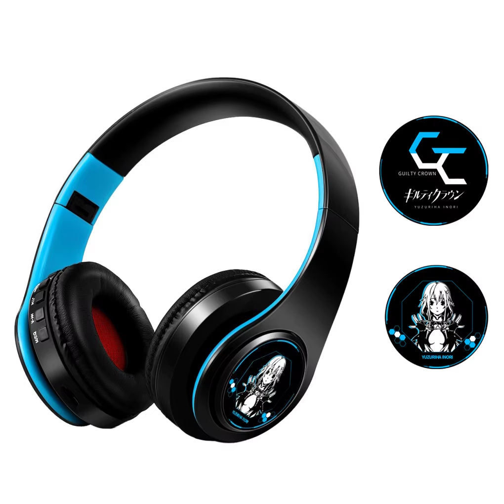 Guilty Crown Yuzuriha Inori Cosplay Wireless Bluetooth Stereo Headphones - Adjustable Foldable Design