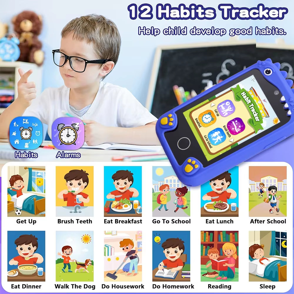 Children's Smart Phone Toy with 2.8-Inch Touchscreen and Digital Camera - Music Player Gift for Boys and Girls, Ideal for Christmas and Birthdays