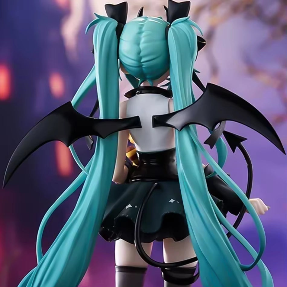 Anime Figurine 19Cm Little Devil Hatsune Miku Xiaoyuan Bear Cute Action Model Pvc Toy Collection Desktop Accessories Gift