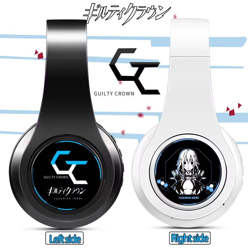 Guilty Crown Yuzuriha Inori Cosplay Wireless Bluetooth Stereo Headphones - Adjustable Foldable Design