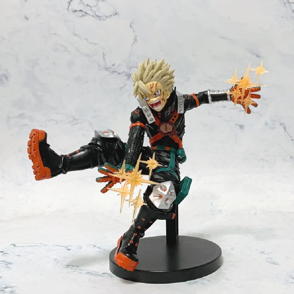 18Cm/7.09In Hot Anime My Hero Academia Hero Figures Deku Bakugou Katsuki Action Figural PVC Toys Desktop Statue Collection Gifts