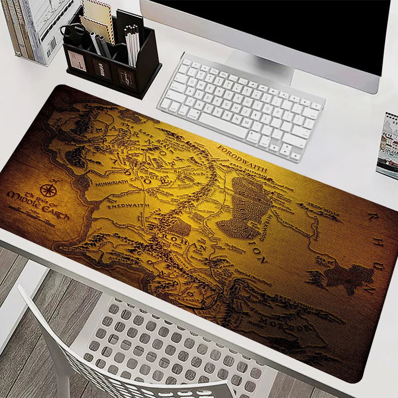 Mouse Pad Laptop Gaming Accessories Keyboard Mousepad Computer Anime L-Lords the Rings Game Cabinet Desktop Mouse Mat XXL Carpet